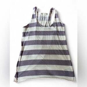 Forever 21 Purple and White Striped Tank Top